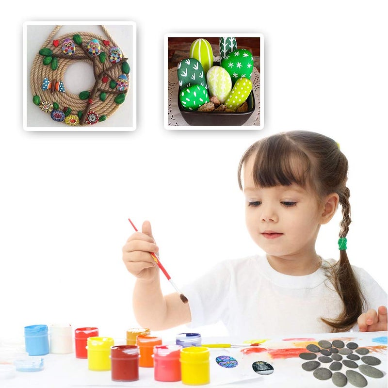 lifetop 120PCS Painting Rocks  DIY Rocks Flat & Smooth Kindness Rocks for Arts  Crafts  Decoration  Medium/Small/Tiny Rocks for Painting Hand Picked for Painting Rocks - Image 5
